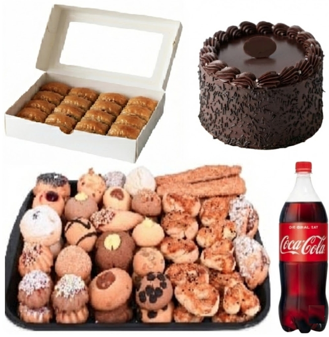 1 Adet 4 Kişilik Çikolatalı Yaş Pasta Dahil Menü